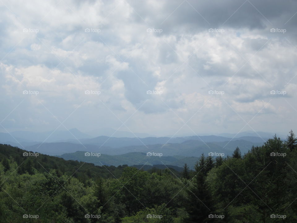 Blue Ridge Mountains . A great shot of the Blue Ridge Mountains taken at Grayson Highland park. 