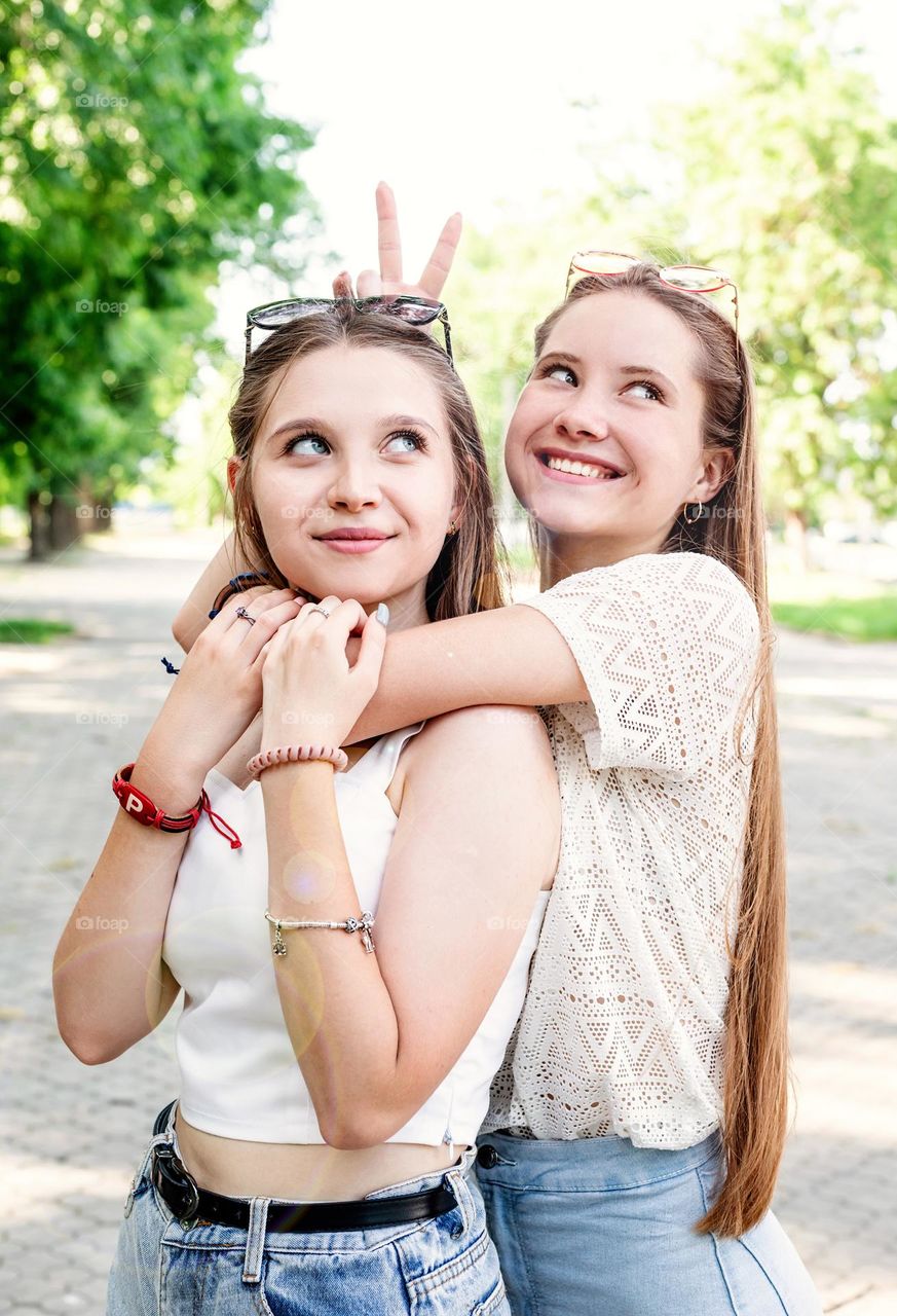 female friends having fun together outdoor