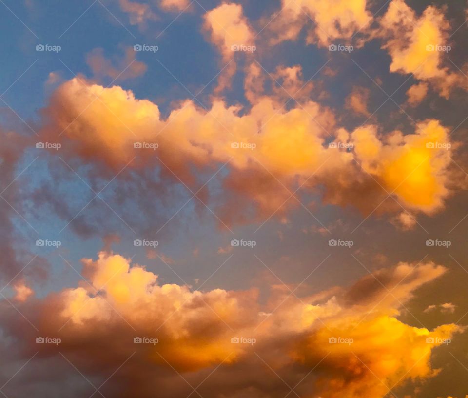 Summer pink clouds