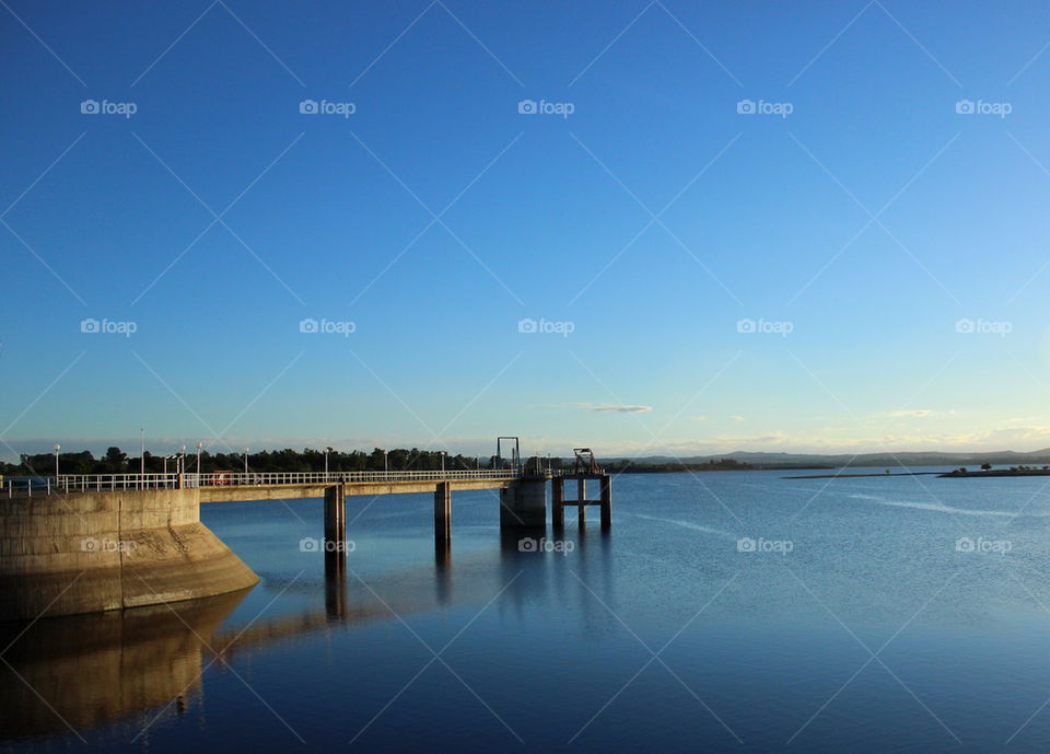 lake and bridge