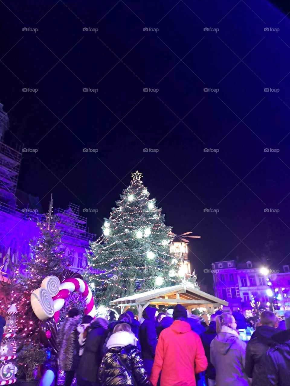 Multitude of colors at night