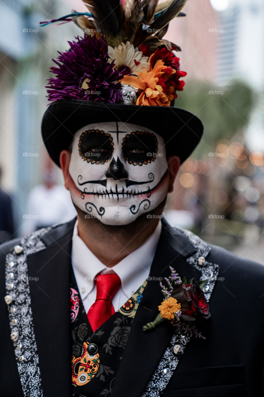 Day of the Dead Wedding groom