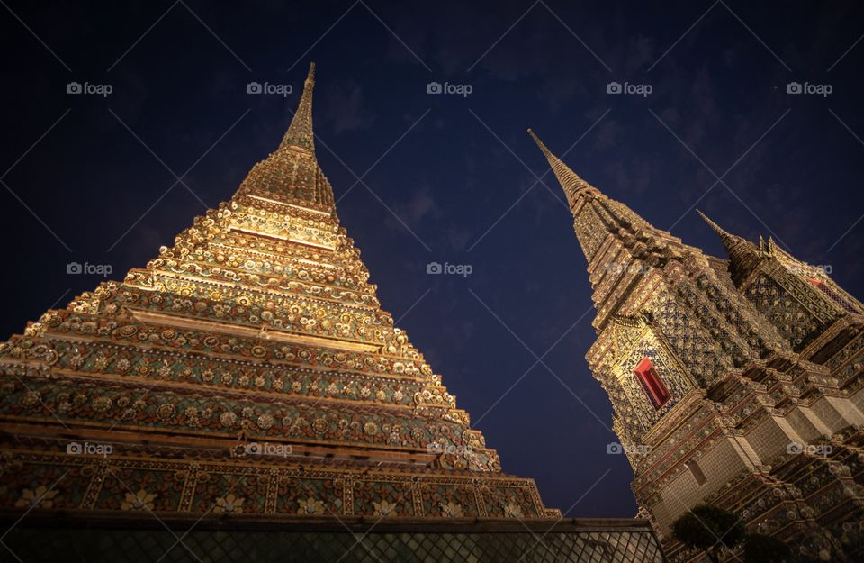 
Beautiful temple , Wat Pho also spelled Wat Po, is a Buddhist temple complex in Bangkok Thailand