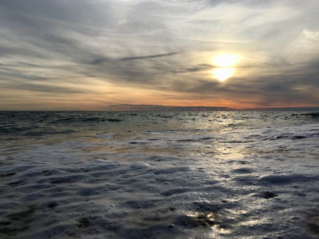 Dawn sunrise sky at the ocean