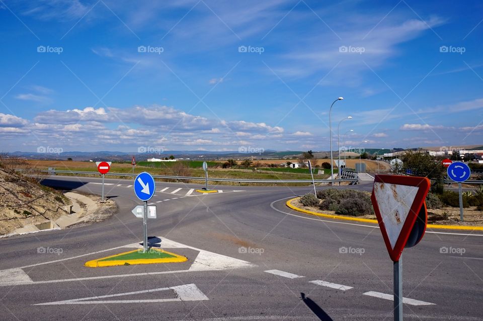 Roundabout in the south of Spain