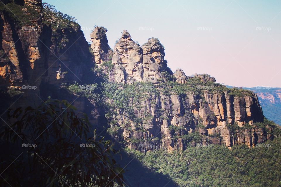 The three sisters in New South Wales, Australia. Blue Mountains NP