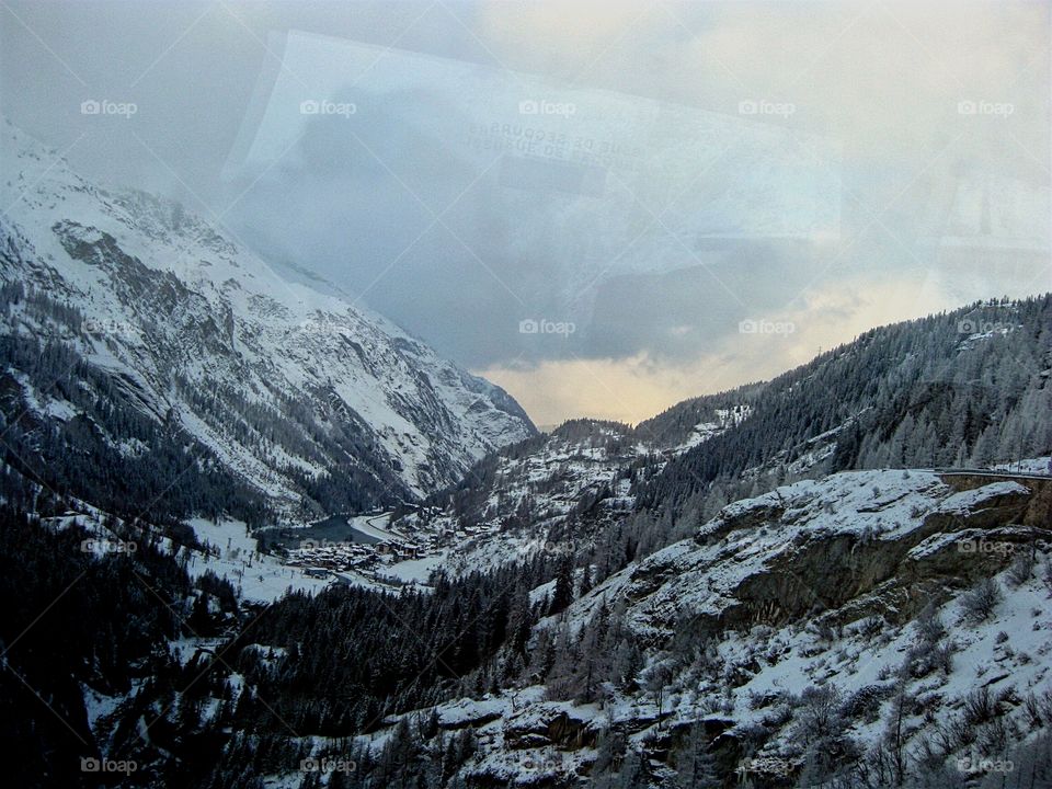 Snow mountain france