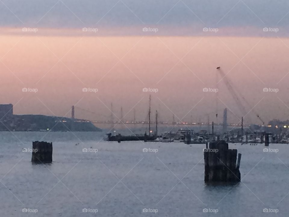 Evening over the Hudson River, NYC