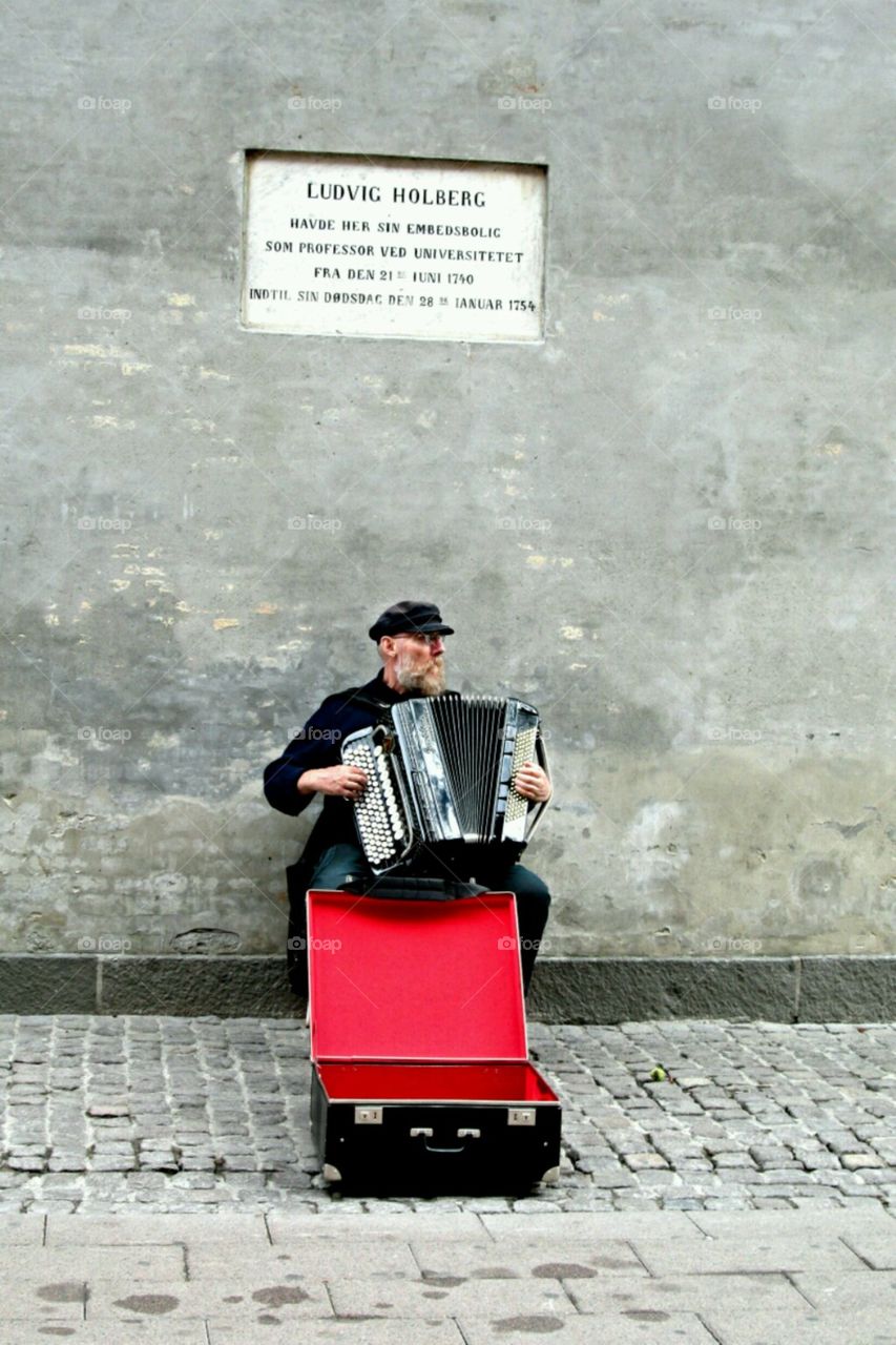 Accordion Player. Tallinn Estonia