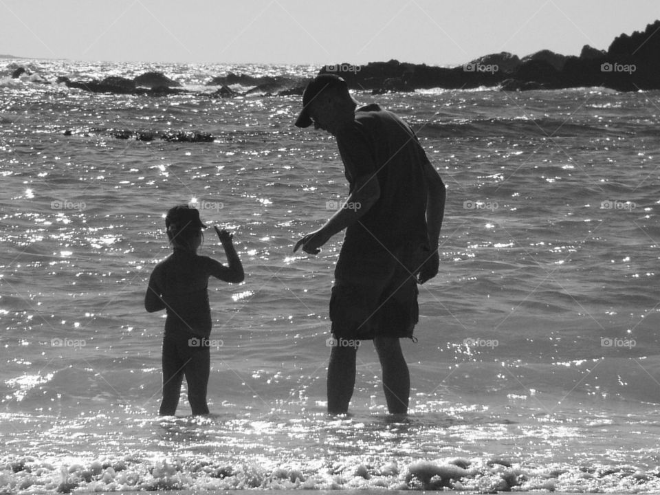 Father & daughter at the beach 