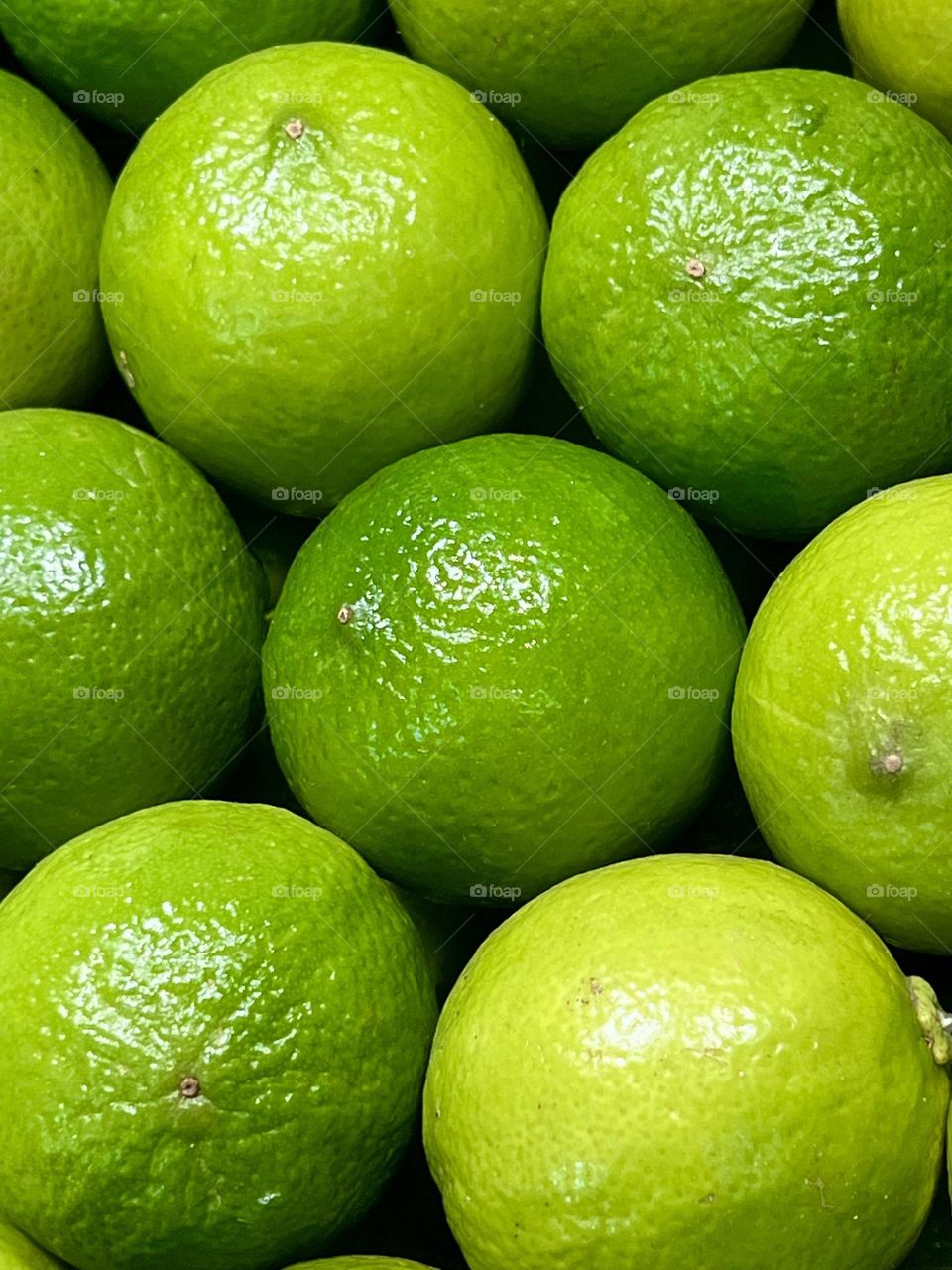 Bright green lime in a box