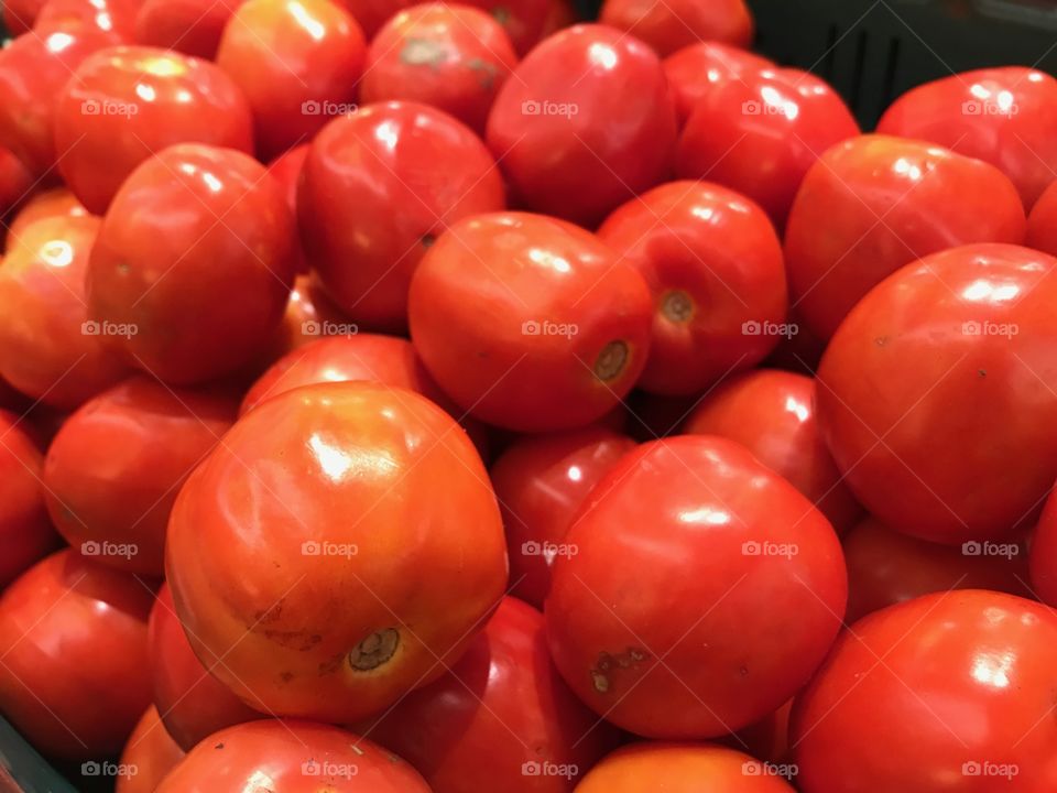 Tomatoes in the supermarket