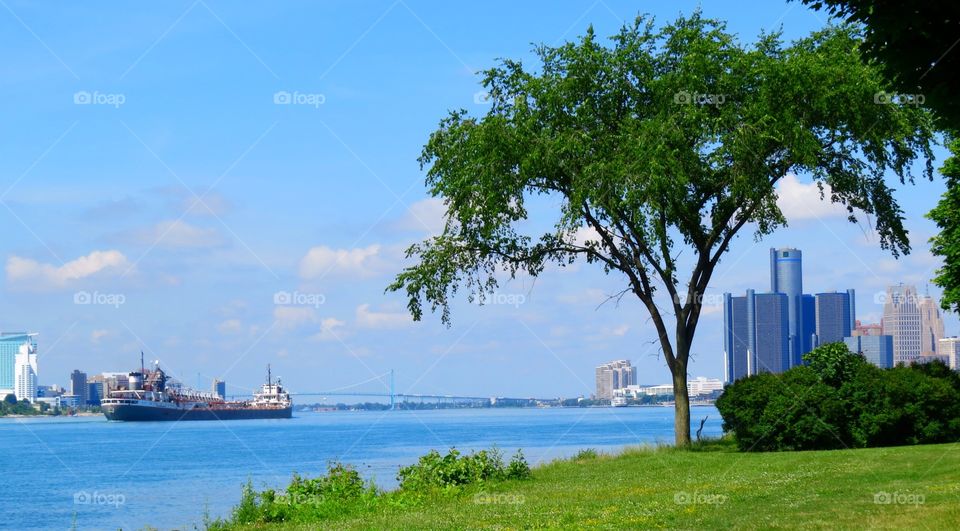 Detroit from Belle Isle. Detroit from Belle Isle, MI