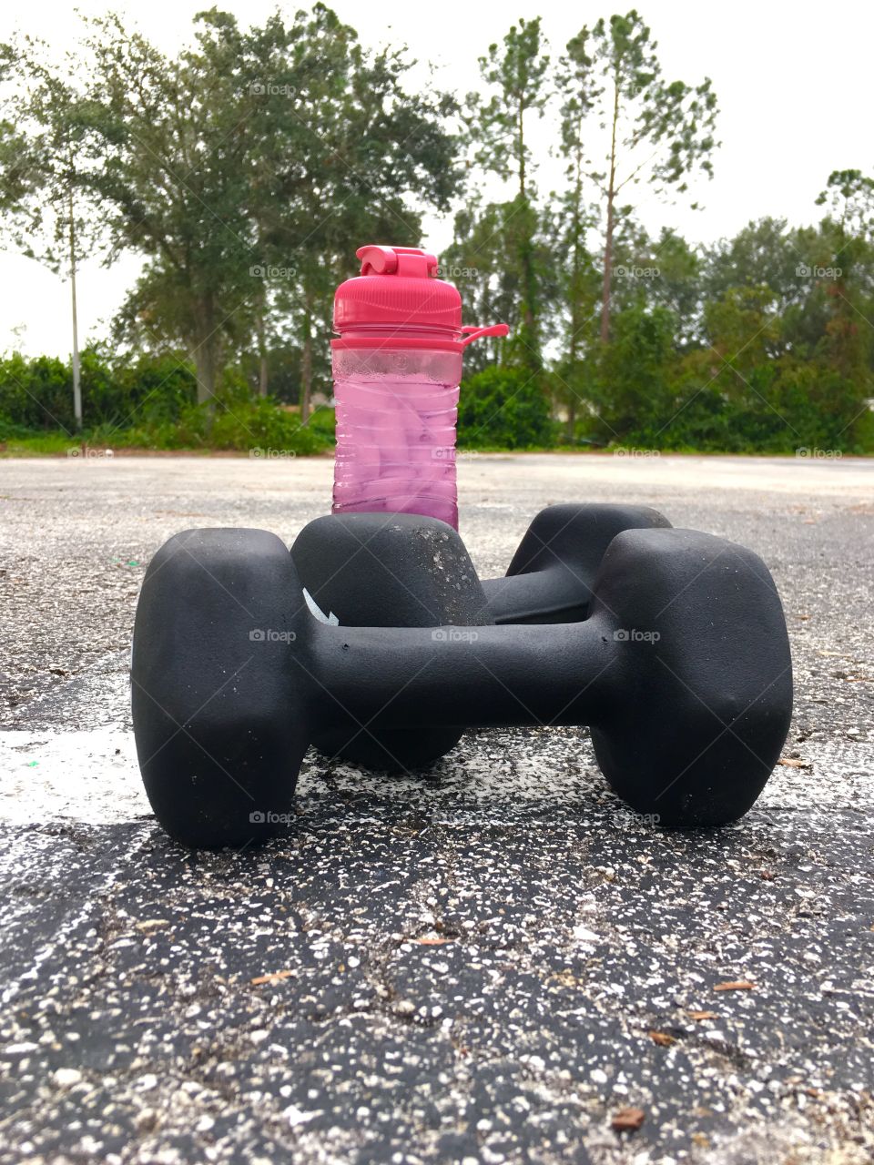 Workout time, weights and water