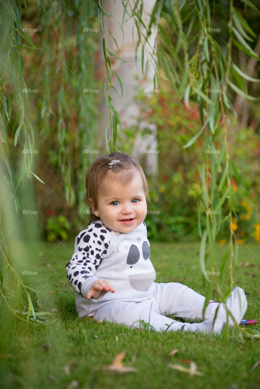 Smiling cute baby girl