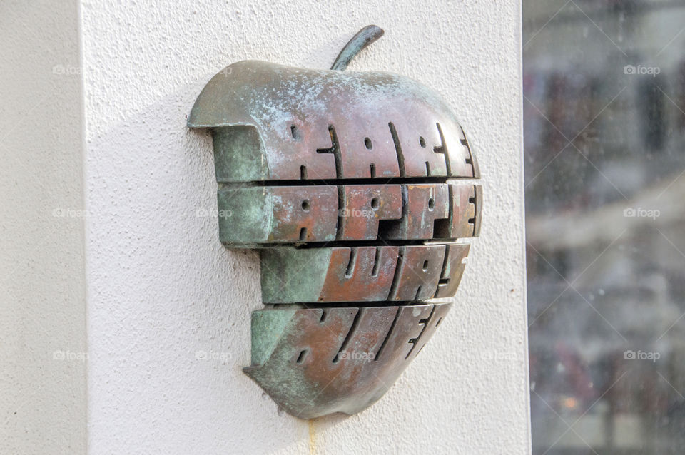 Bronze Statue Karel Appel Was Hier At Amsterdam The Netherlands 2018