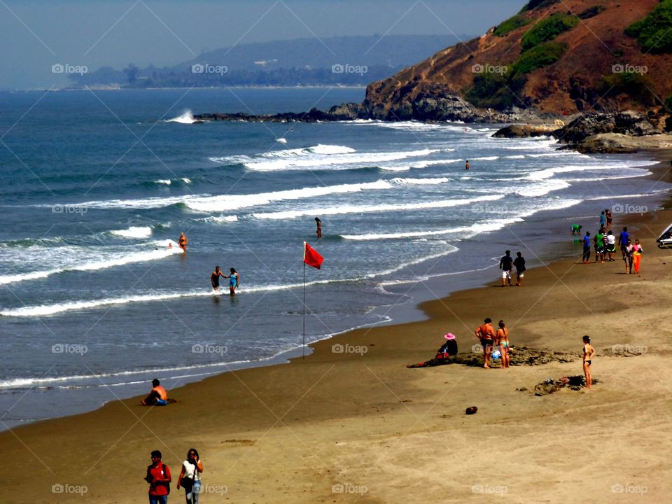 Clean beach Goa India