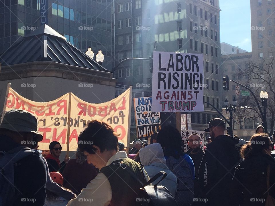 MLK day March again trump Oakland California 