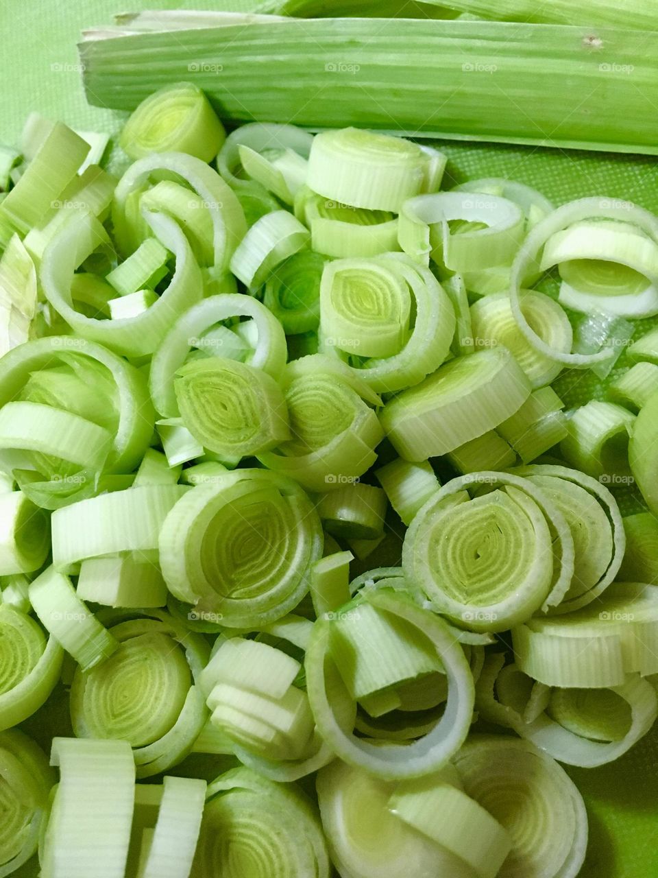 Sliced leek