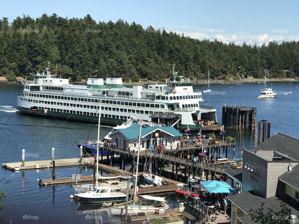 Ferry in the harbor
