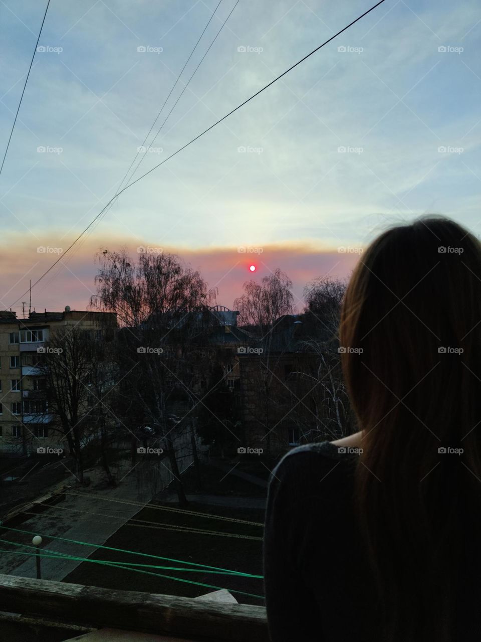 Sunset in Hostomel, pre-war time