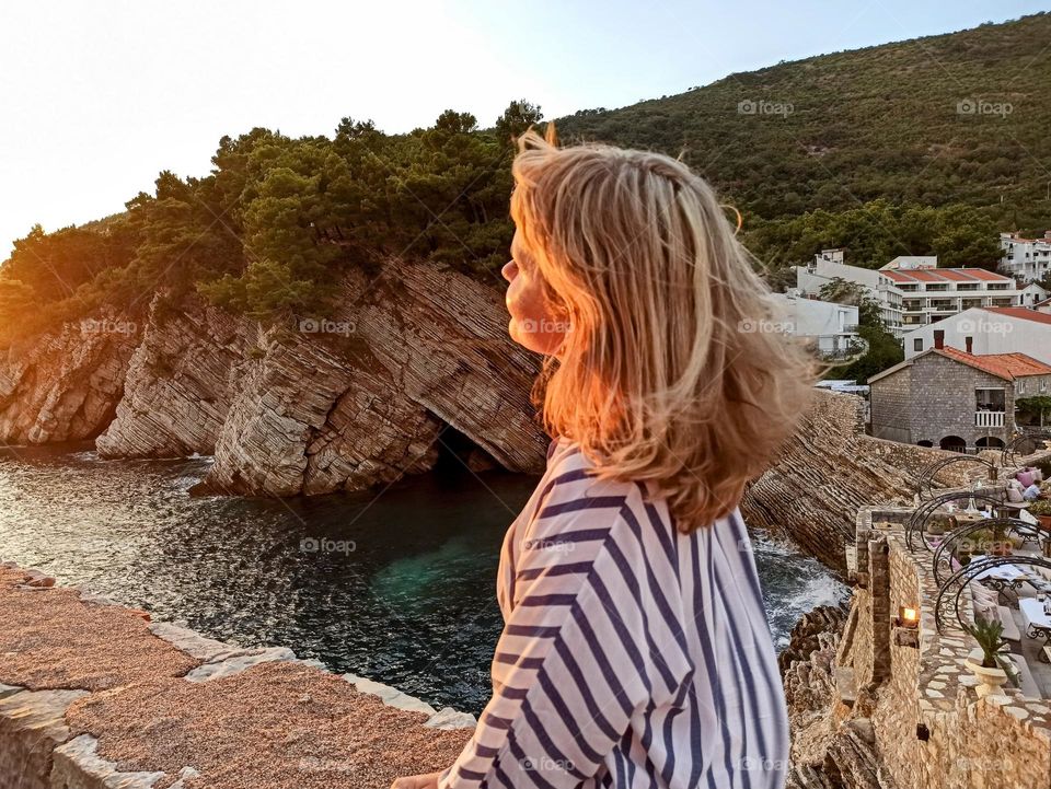 The stillness within . 
girl in meditation