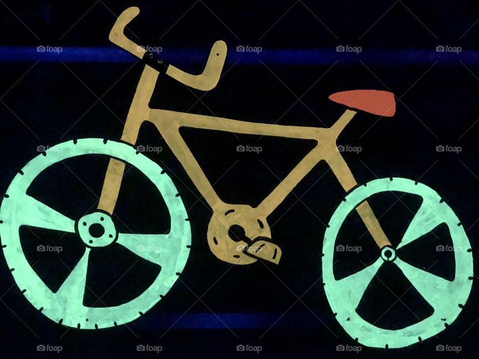 Fahrrad Bicycle neon dark illuminated 