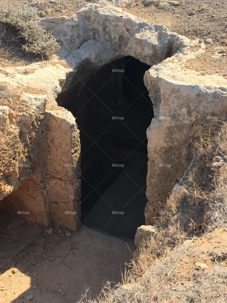 A pic of the entrance of a Tomb in Cyprus