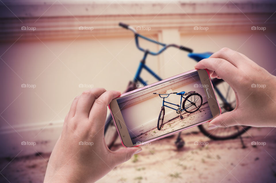Image Of Shooting Photograph. Image Of Shooting Photograph With Smartphone