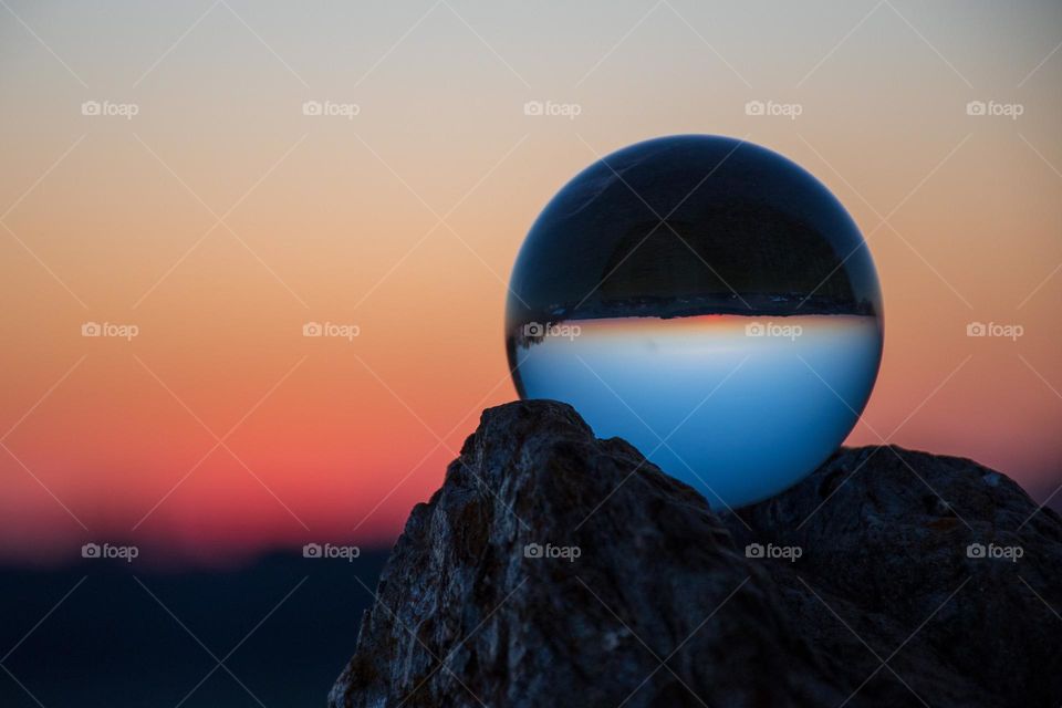 Sunset through the Lens Ball