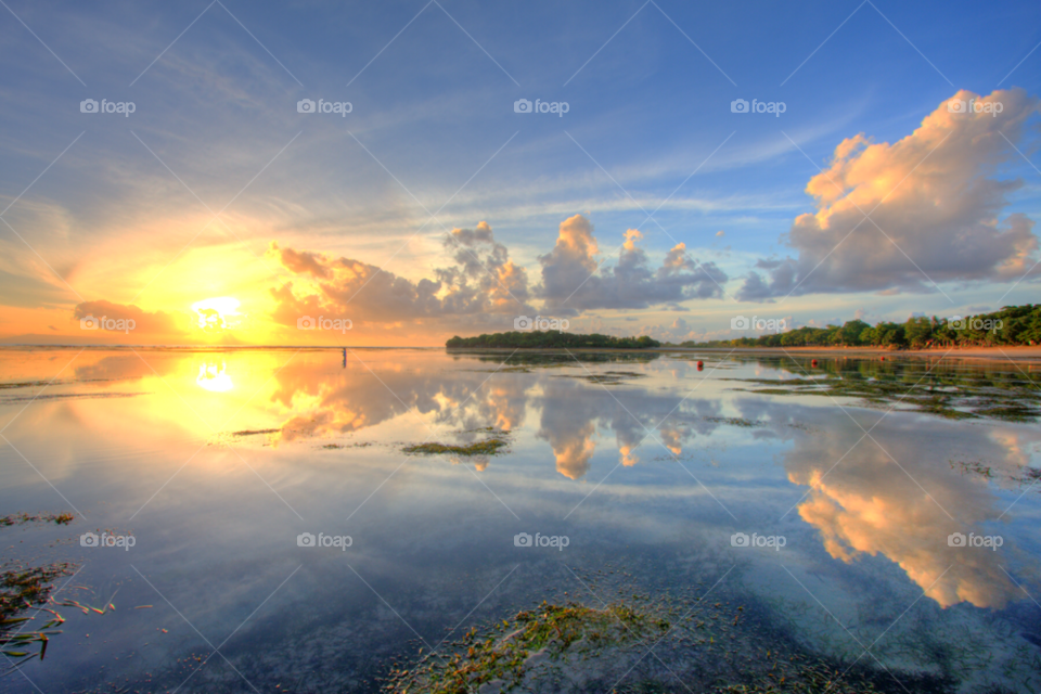 beach morning sunny clouds by thainlin