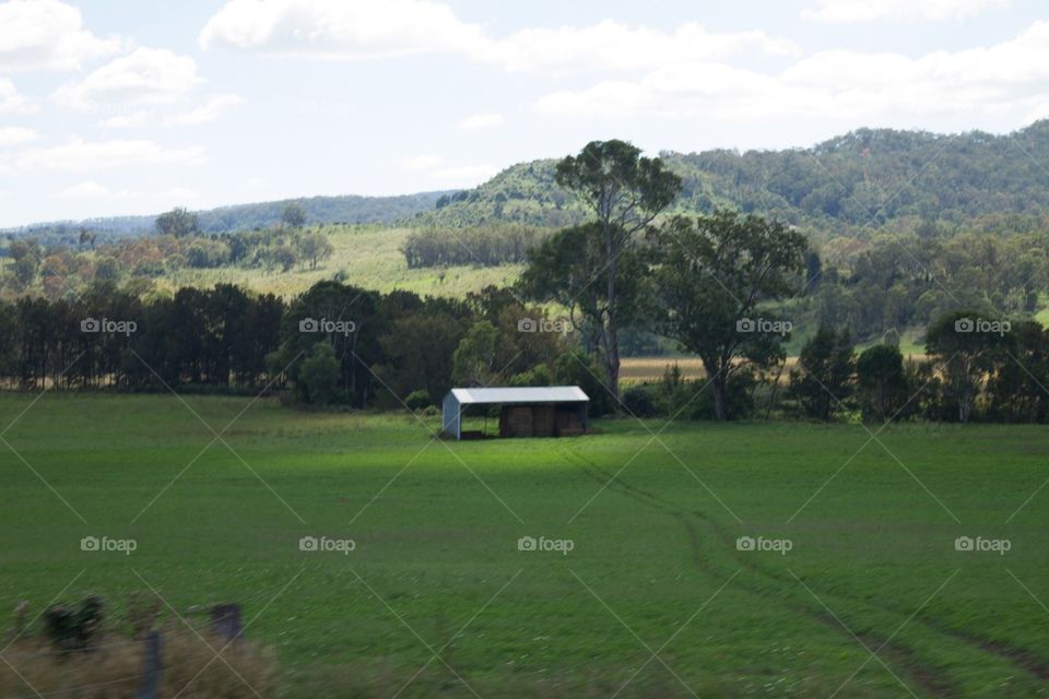 Country Hay Shed Scenery 