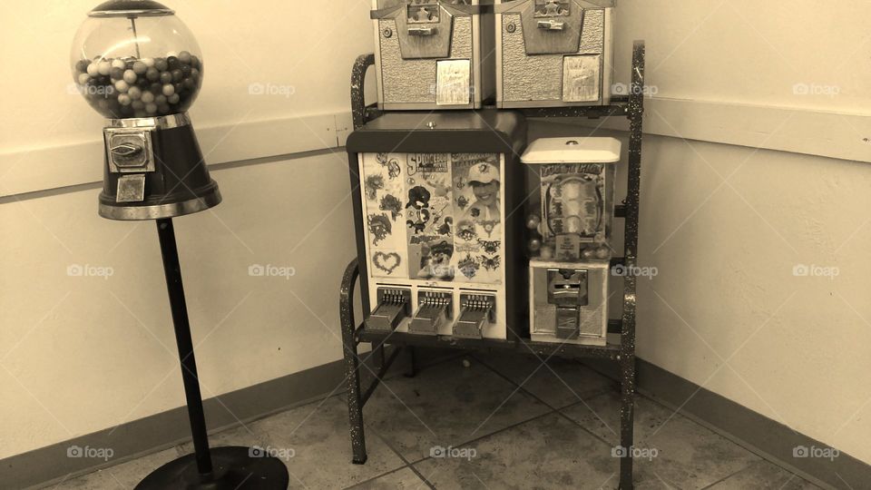 vintage candy. no real story behind this picture, was taking pictures of the old candy and toys in these vending machines