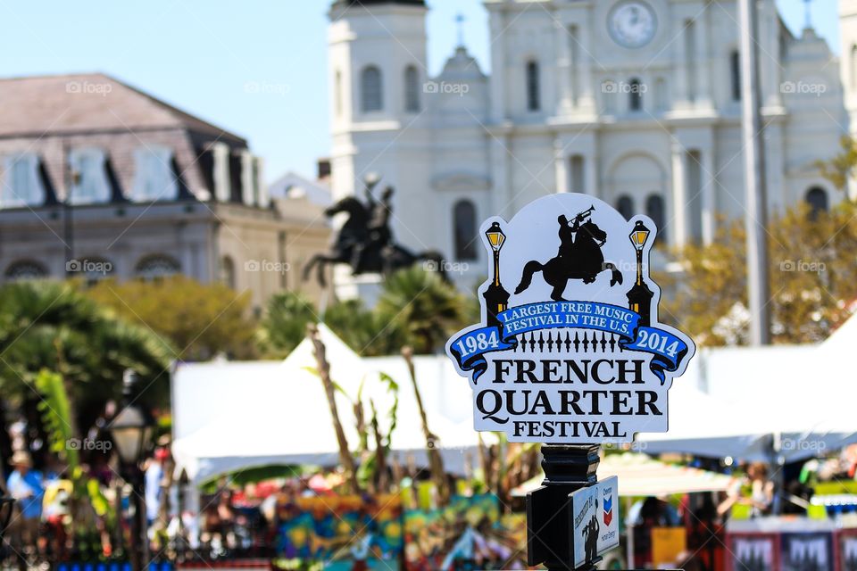 Jackson Square on the French Quarter fastival in New Orleans Louisiana USA 