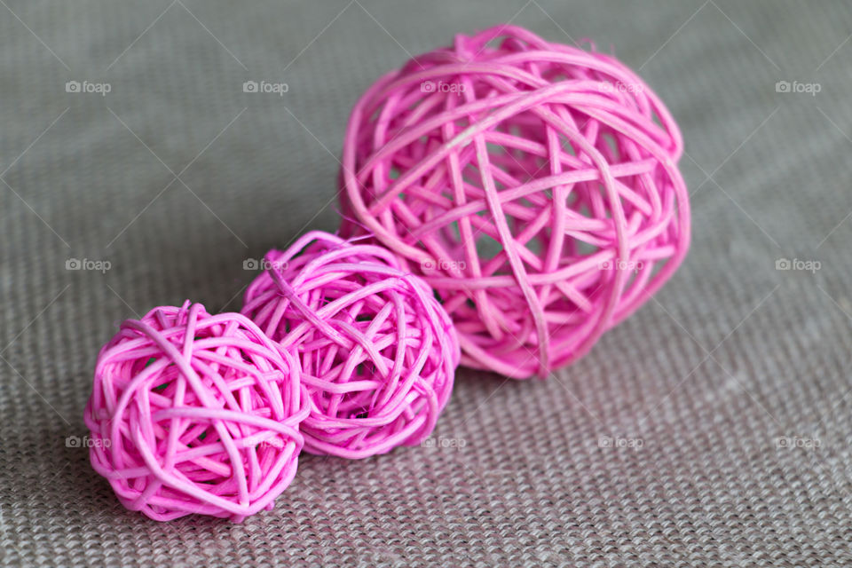 Close-up of pink sphere ball