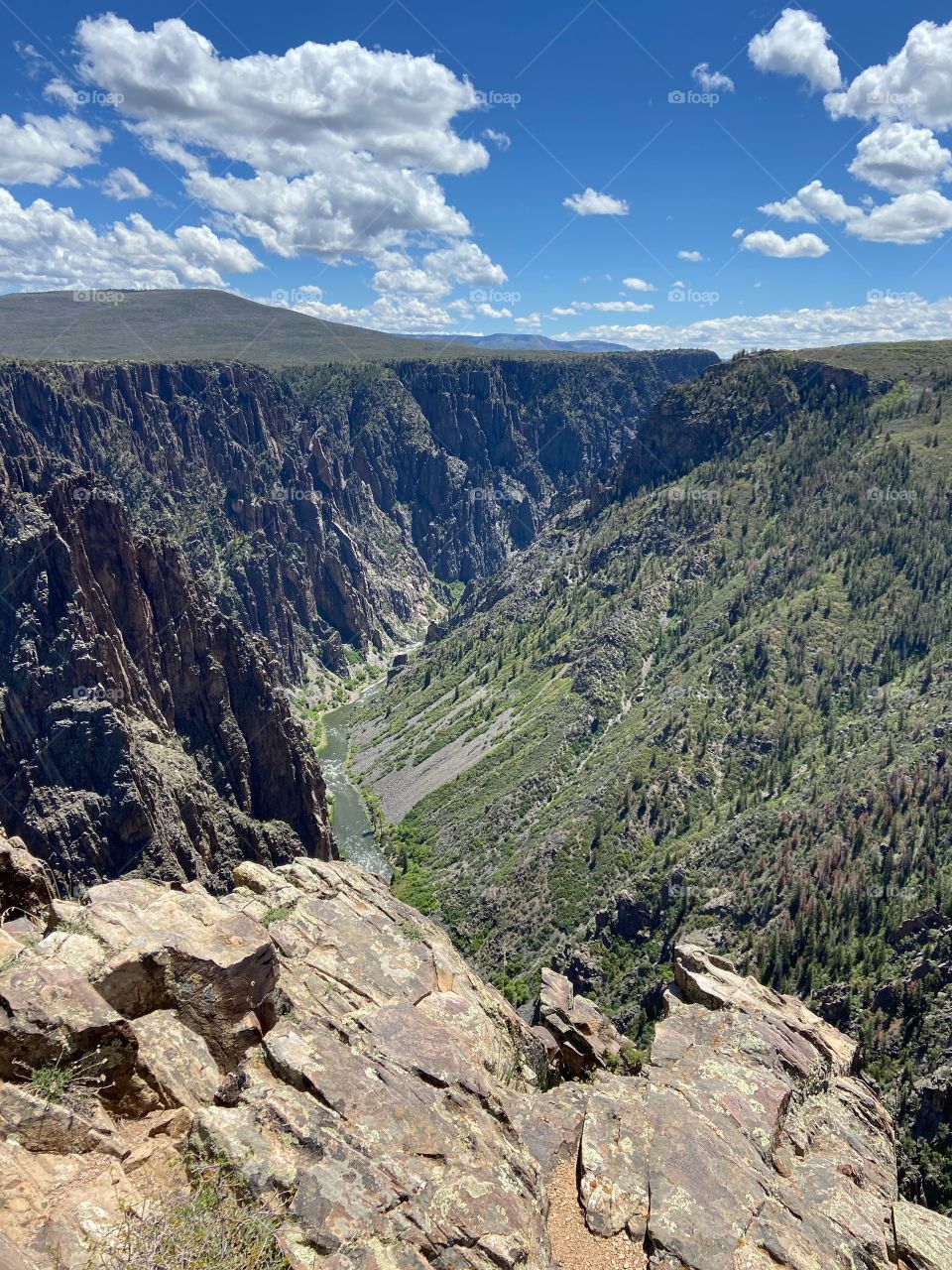Black canyon river from above