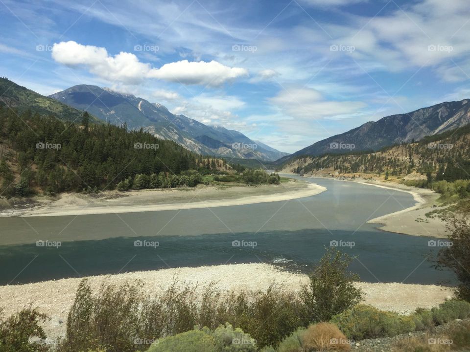 The confluence of the Thompson River and Frazer River