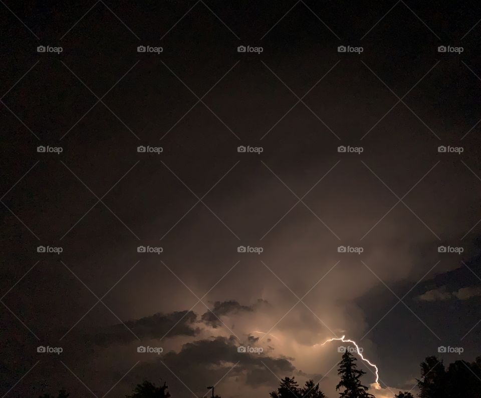 Lightning during a storm in western North Carolina. There was so much, but this was the best photo I got.