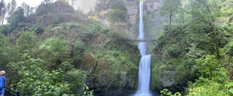 Waterfall hike In Portland , Oregon 