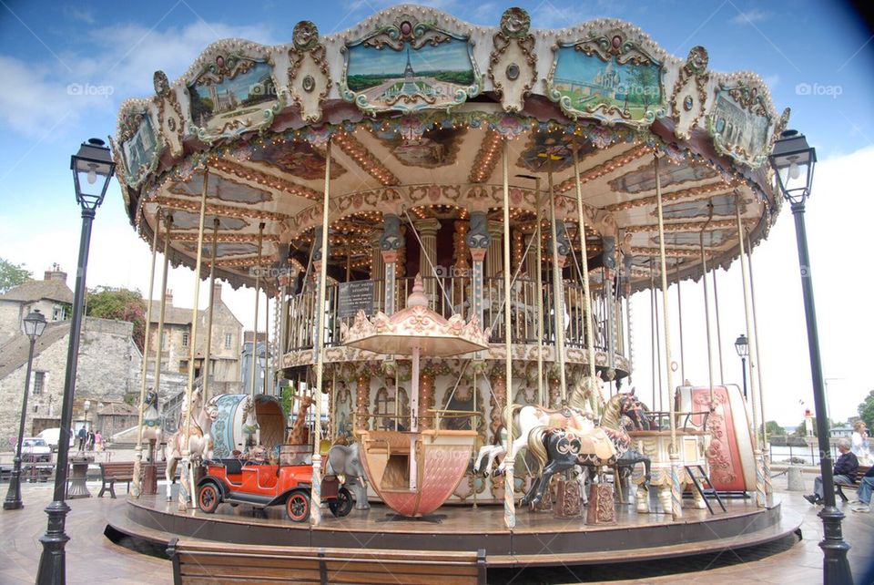 Carrousel in Honfleur, France