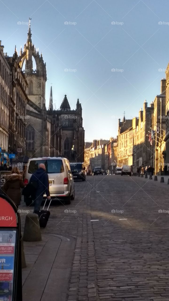 Royal Mile - Edinburgh sunny morning