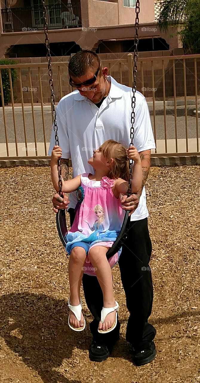 I'll never let go. This little miracle girl survived all odds for surviving, she adores her daddy, and he adores her