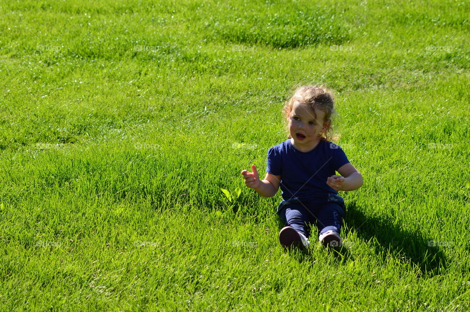 Girl on the grass