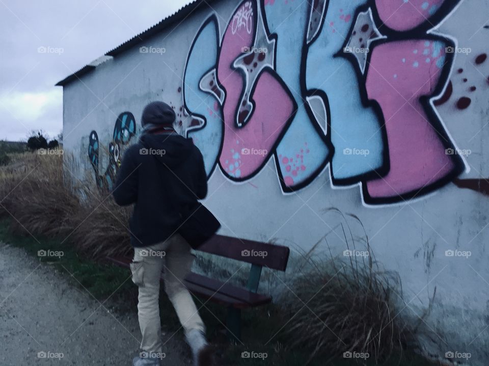 Mur graffiti 