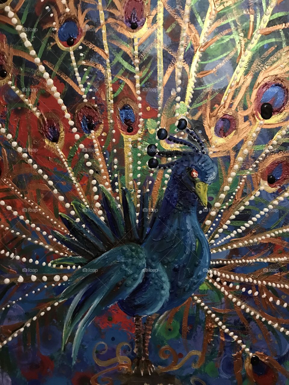 My hand done peacock painting 