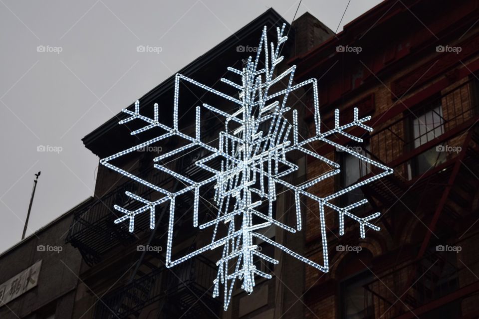 Snowflake light in New York City 