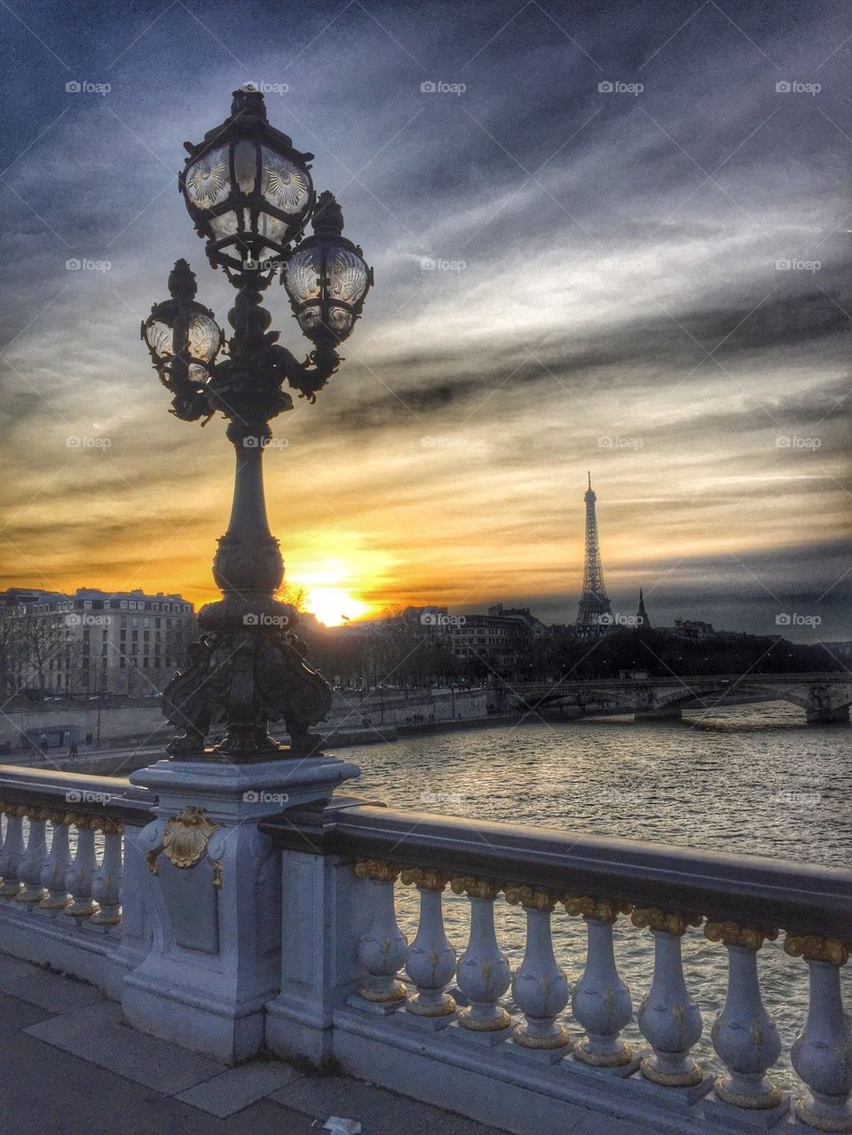 Sunset from the Russian Bridge, Paris