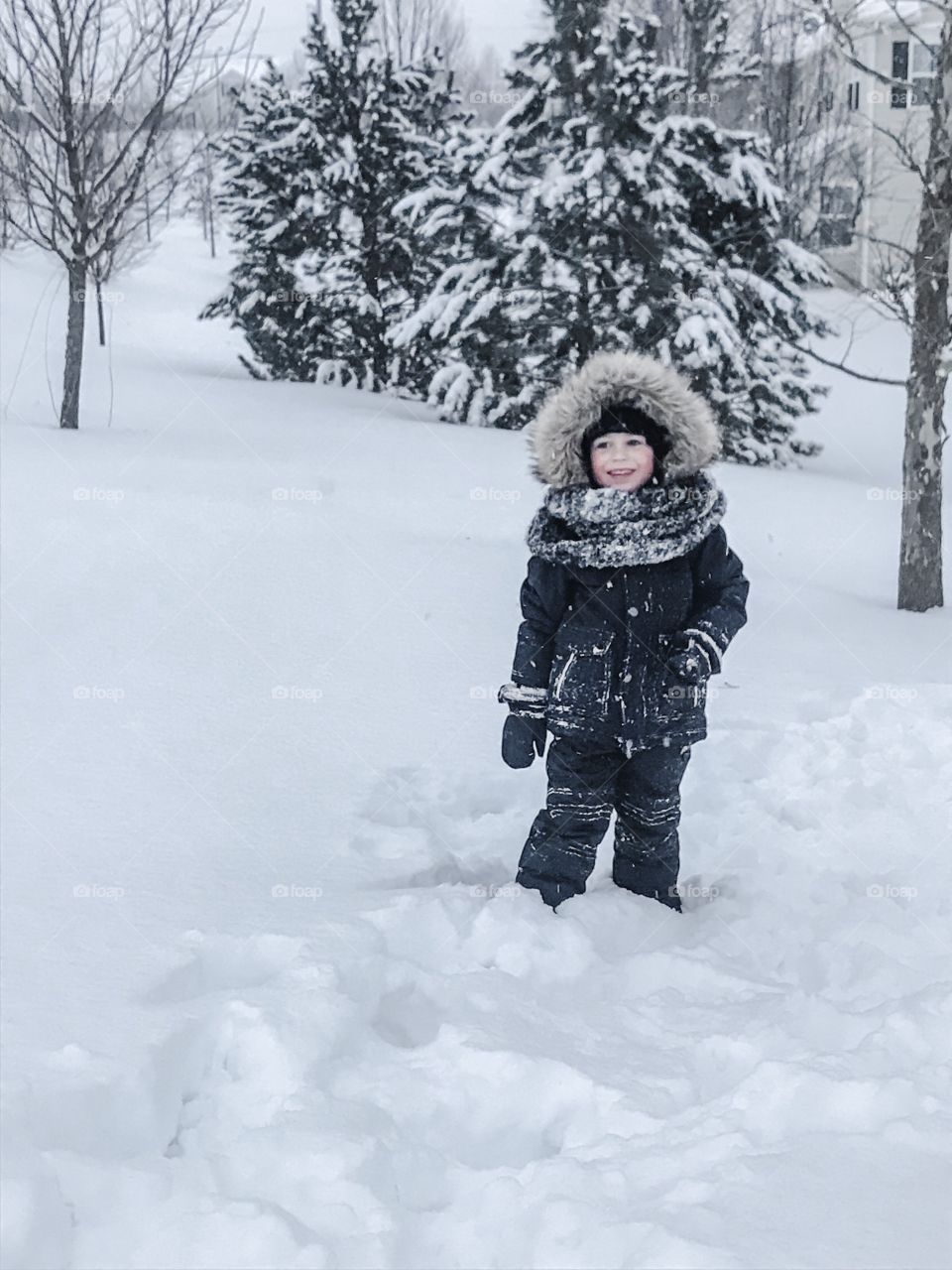 Boy in snow