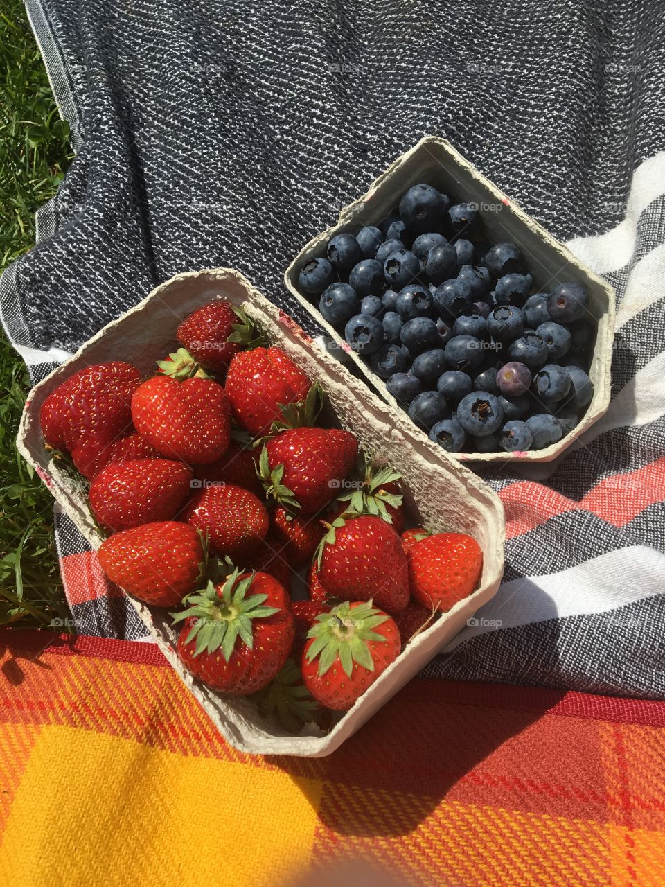 Strawberries and blueberries 