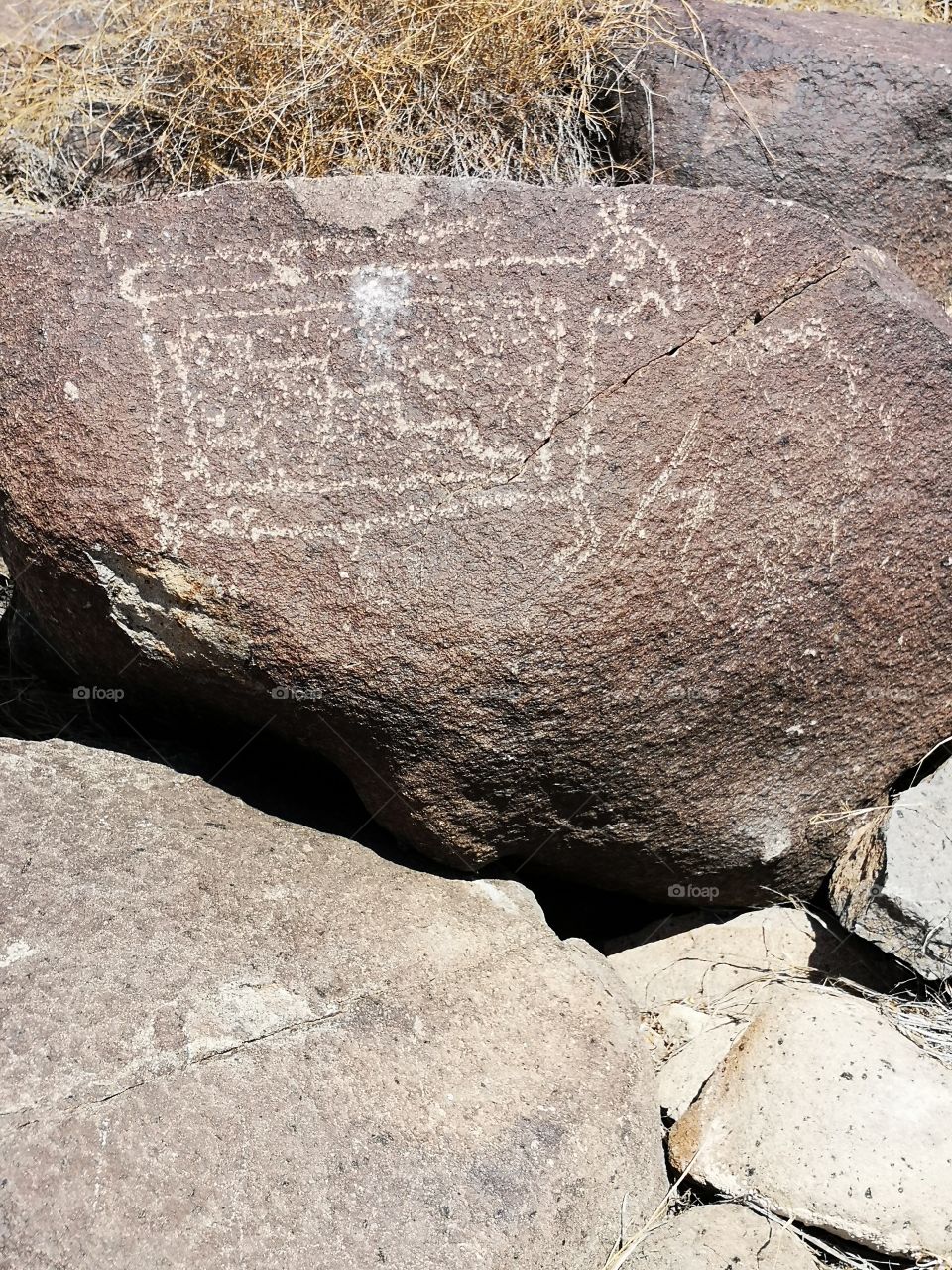 old rock drawing